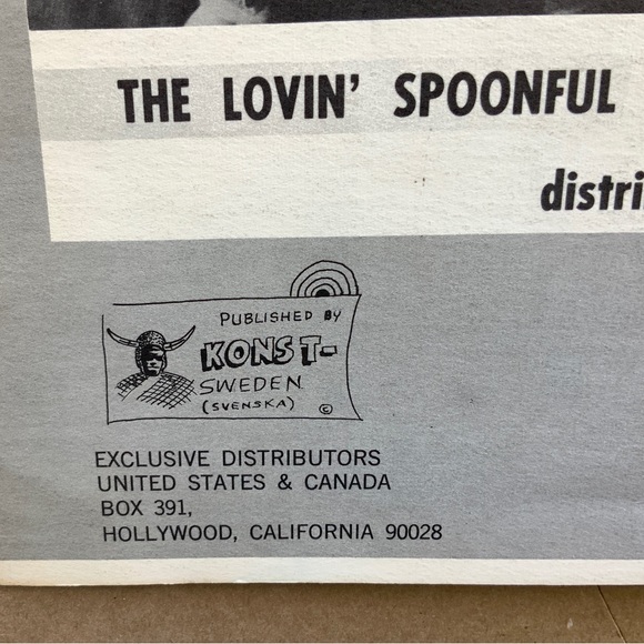 LOVIN SPOONFUL POSTER. ORIGINAL ISSUE, TWO SIDED. - Picture 11 of 15